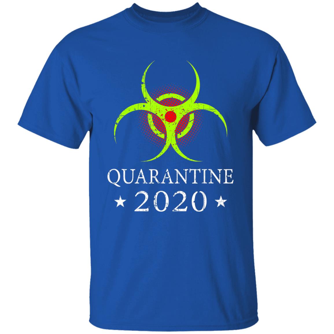 Quarantine 2020 Bio-Hazard Distressed Community Awareness T-Shirt - Teechipus