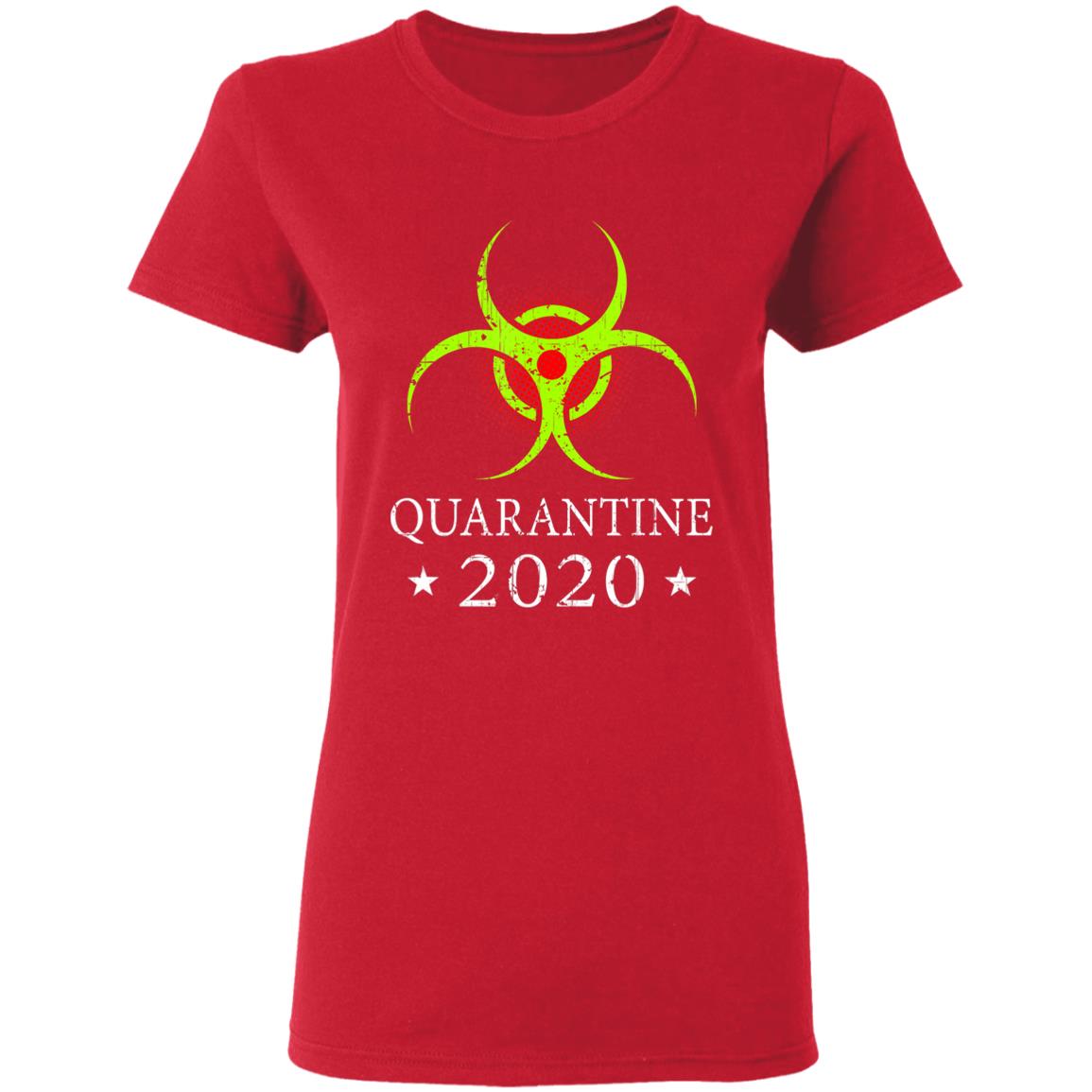 Quarantine 2020 Bio-Hazard Distressed Community Awareness T-Shirt - Teechipus