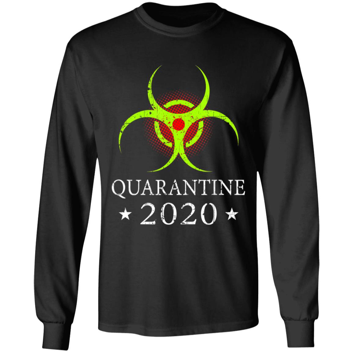 Quarantine 2020 Bio-Hazard Distressed Community Awareness T-Shirt - Teechipus