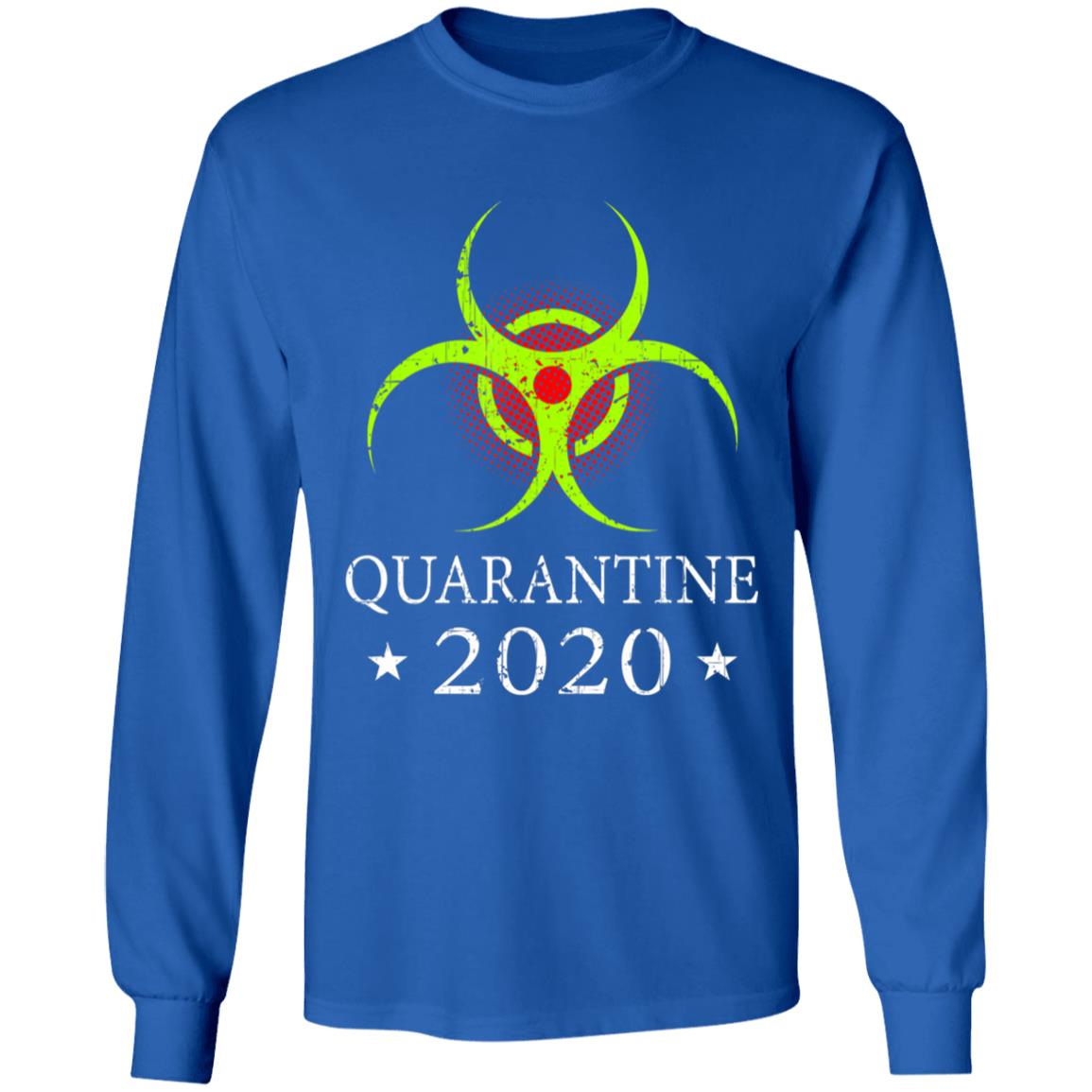 Quarantine 2020 Bio-Hazard Distressed Community Awareness T-Shirt - Teechipus