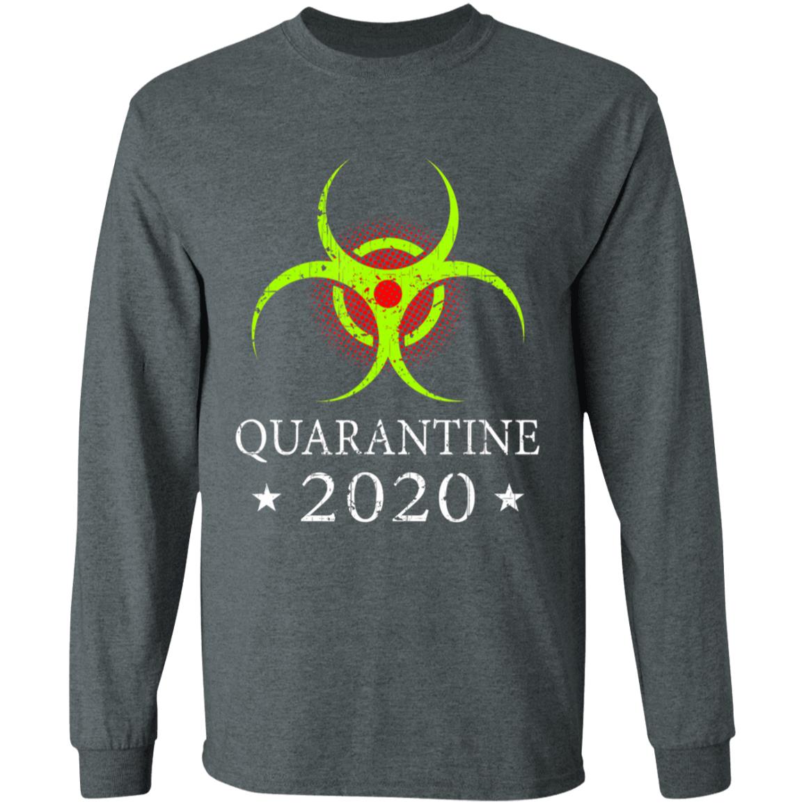Quarantine 2020 Bio-Hazard Distressed Community Awareness T-Shirt - Teechipus