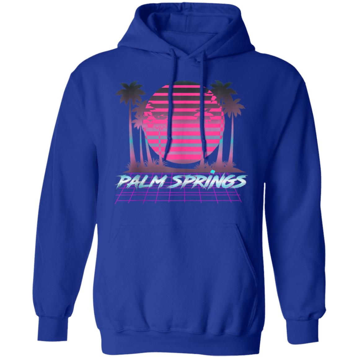 Palm Springs CA Vintage Retro 80s Vaporware Sunset Palm Tree Tank Top t shirt - Teechipus