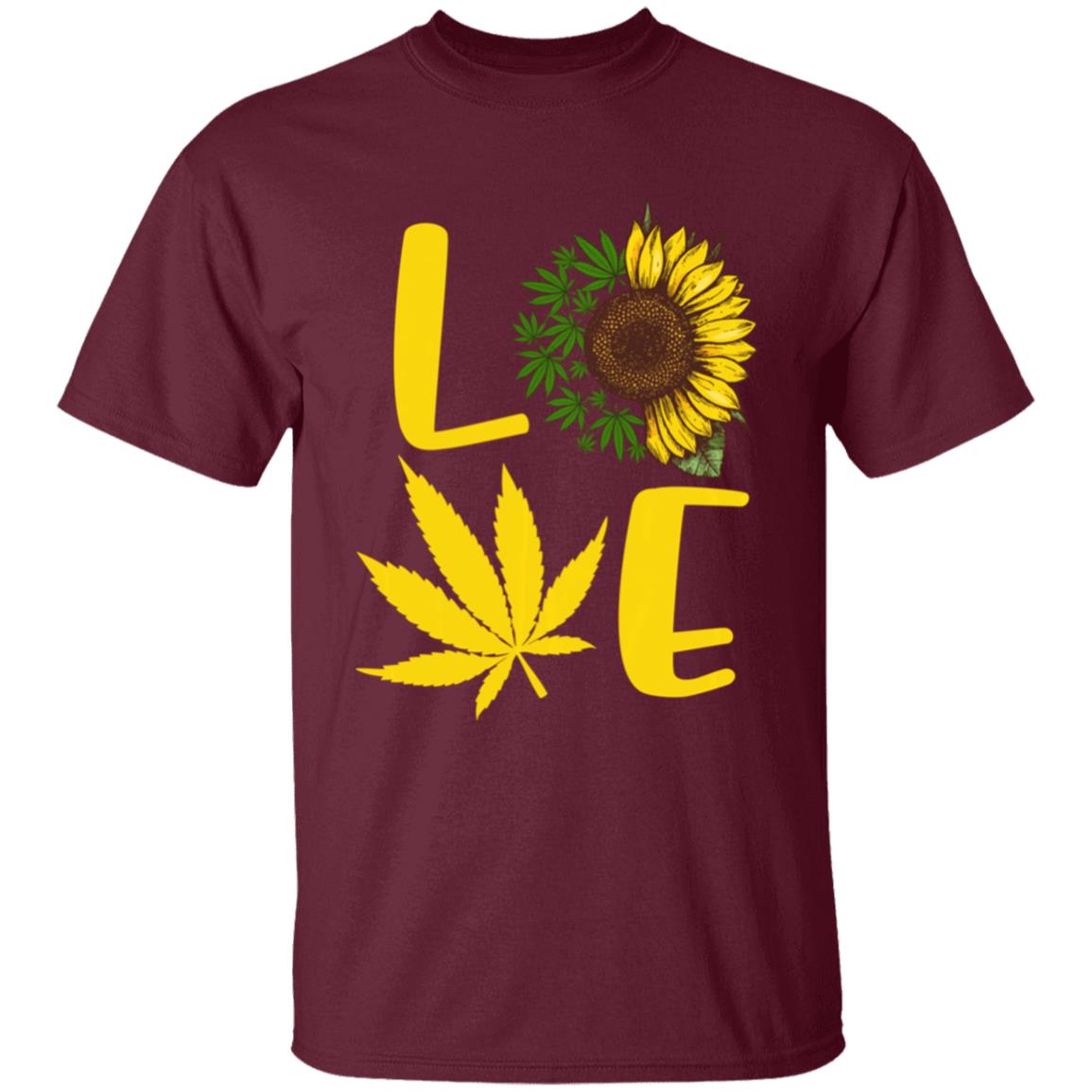 Love weed sunflower love cannabis pullover t shirt - Teechipus