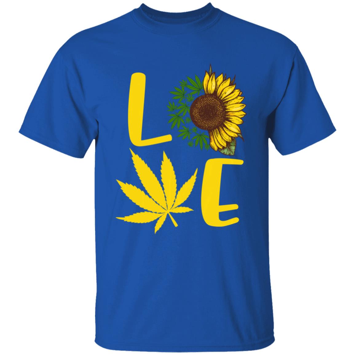 Love weed sunflower love cannabis pullover t shirt - Teechipus