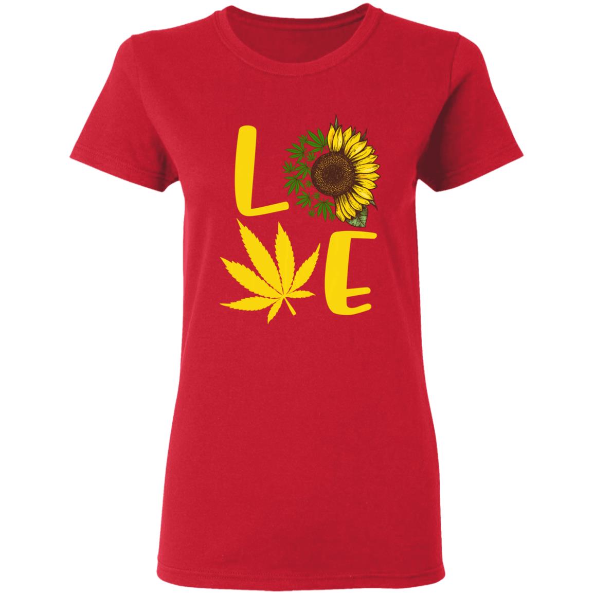 Love weed sunflower love cannabis pullover t shirt - Teechipus