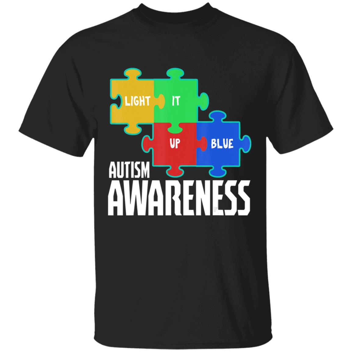 Light it up blue puzzle inspirational autism awareness gift t shirt - Teechipus