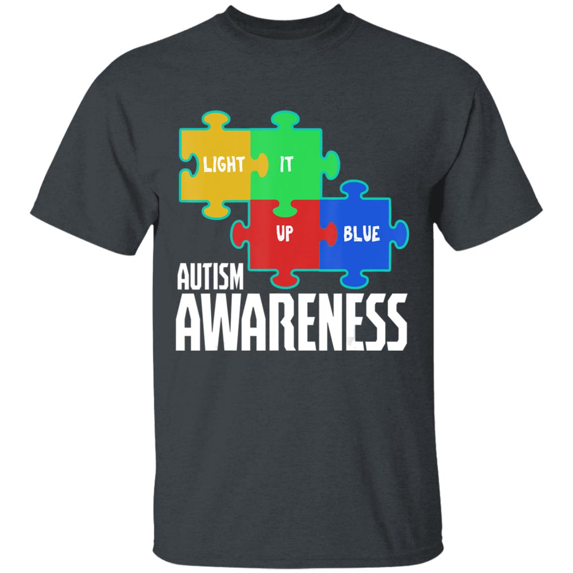 Light it up blue puzzle inspirational autism awareness gift t shirt - Teechipus