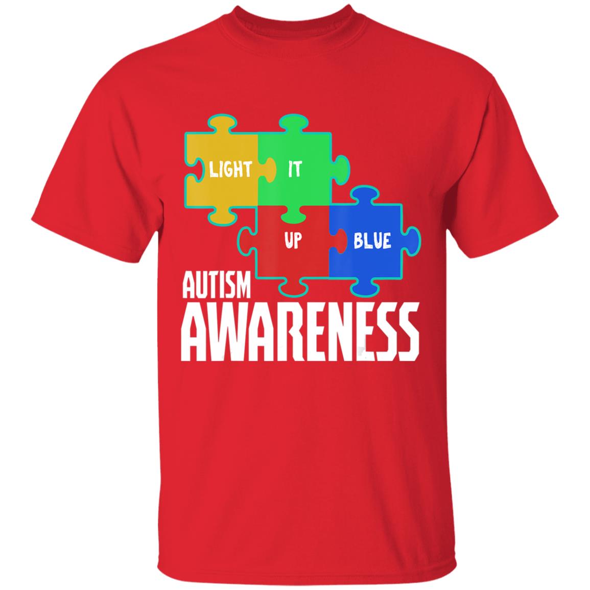 Light it up blue puzzle inspirational autism awareness gift t shirt - Teechipus