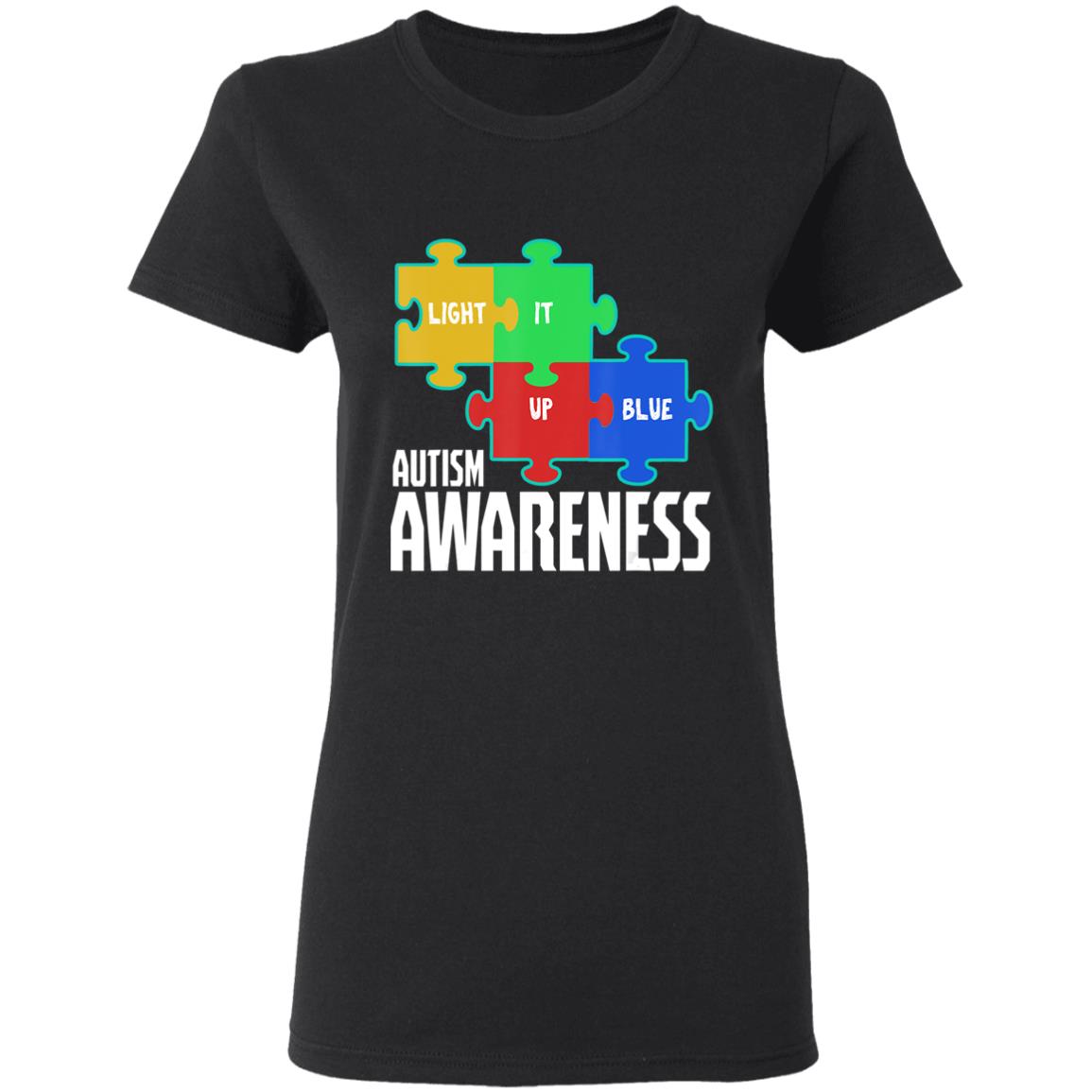Light it up blue puzzle inspirational autism awareness gift t shirt - Teechipus