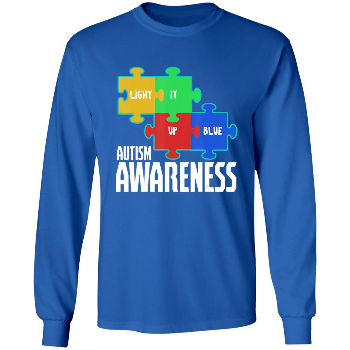 Light it up blue puzzle inspirational autism awareness gift t shirt - Teechipus