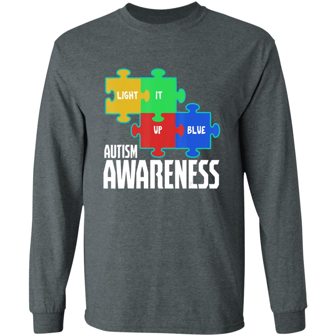 Light it up blue puzzle inspirational autism awareness gift t shirt - Teechipus