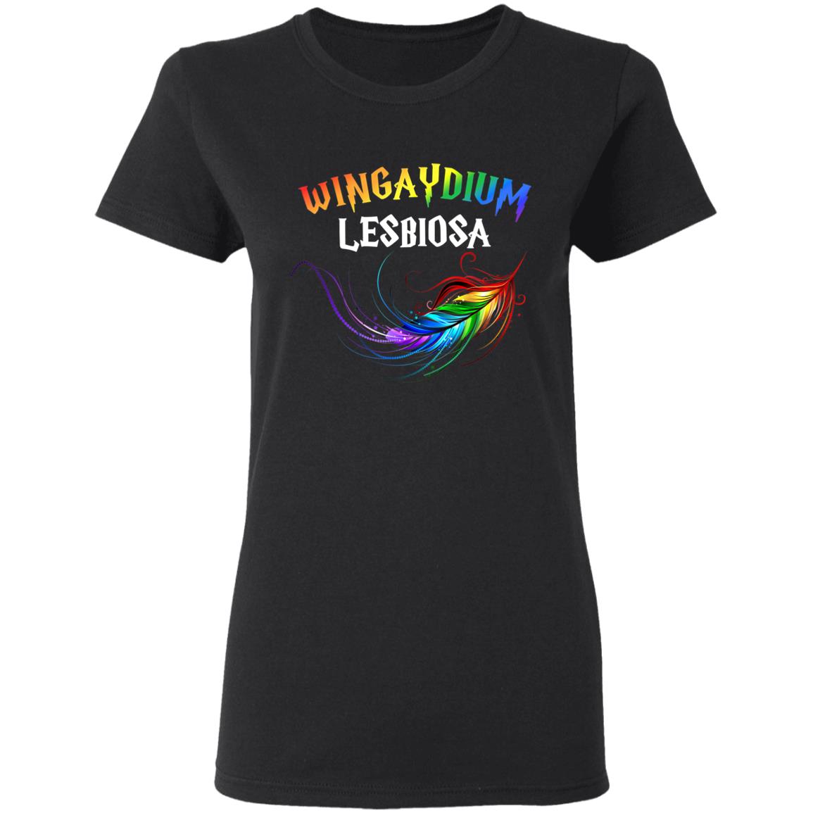 LGBT Pride 2020 Funny Lesbian Love Wingaydium Lesbiosa Gift T-Shirt - Teechipus