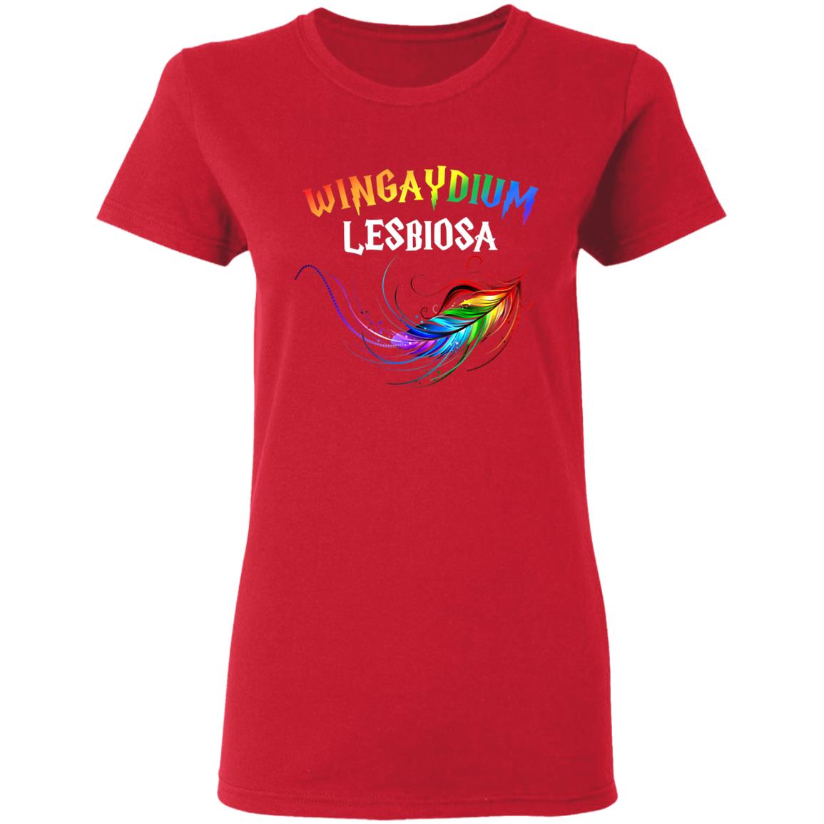 LGBT Pride 2020 Funny Lesbian Love Wingaydium Lesbiosa Gift T-Shirt - Teechipus