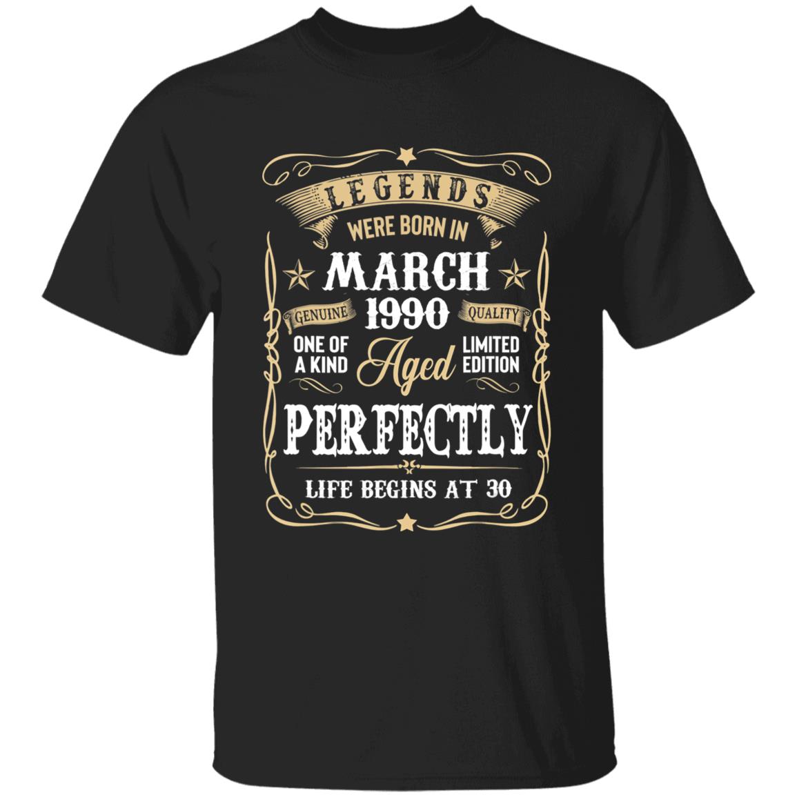 Legends were born in march 1990 30th birthday gift t shirt - Teechipus