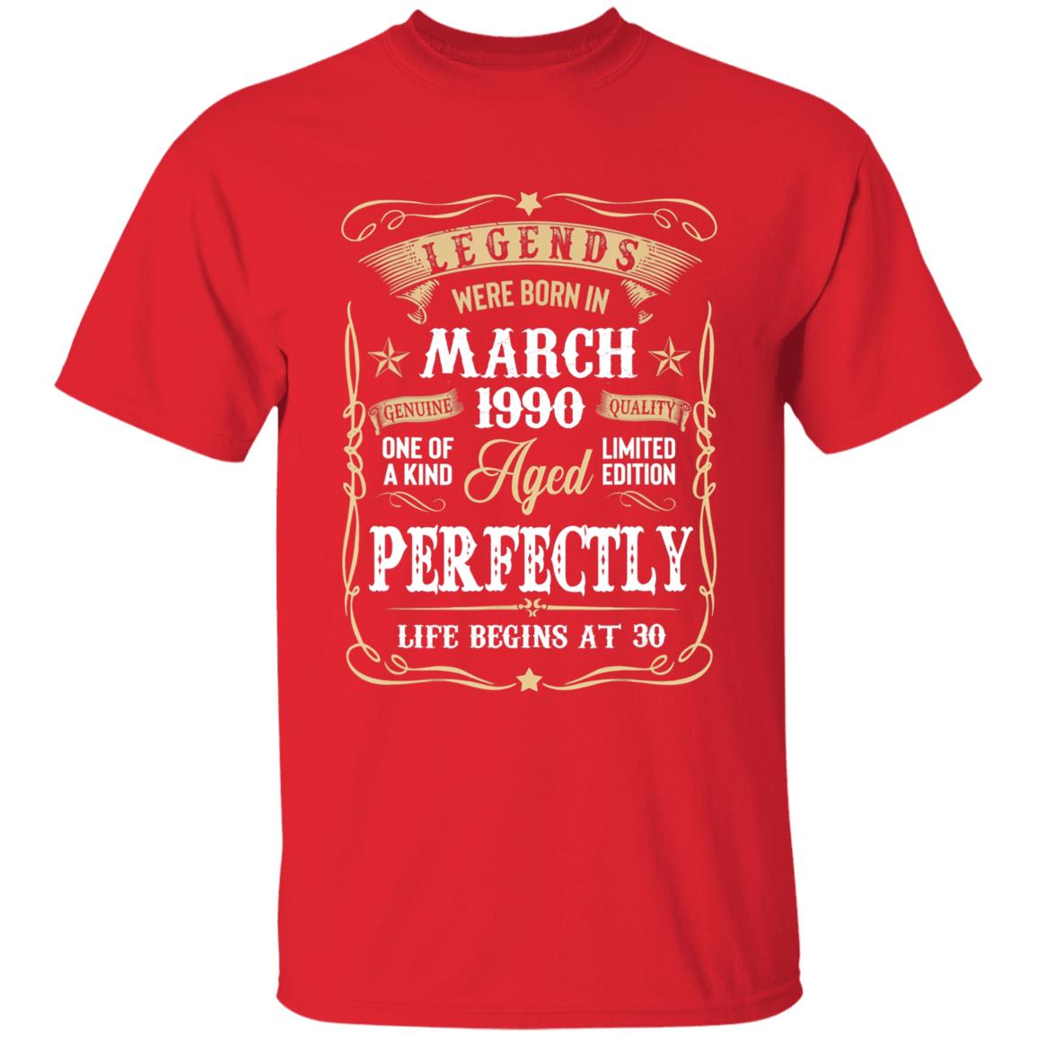Legends were born in march 1990 30th birthday gift t shirt - Teechipus