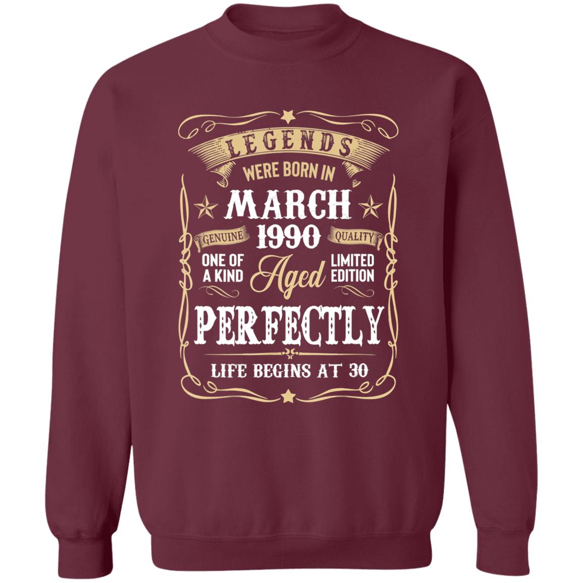 Legends were born in march 1990 30th birthday gift t shirt - Teechipus