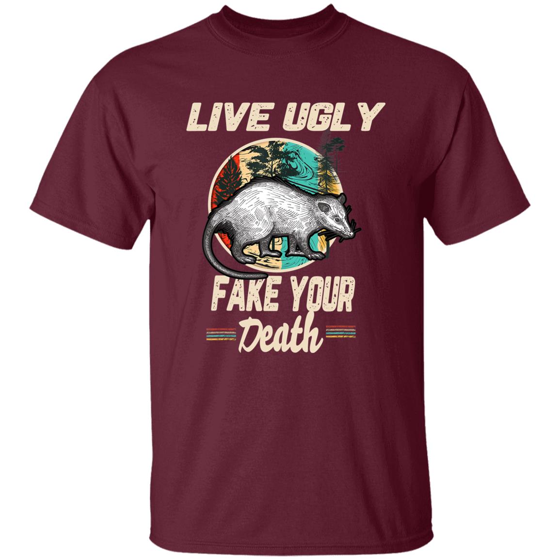 Funny Opossum Tee Shirt Live Ugly Possum T-Shirt - Teechipus