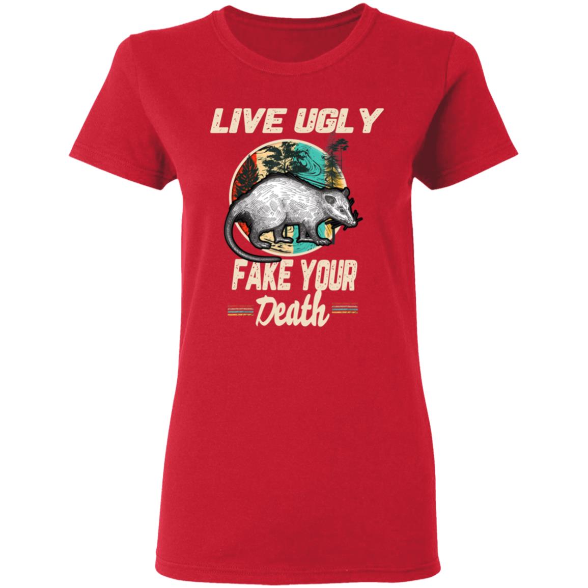 Funny Opossum Tee Shirt Live Ugly Possum T-Shirt - Teechipus