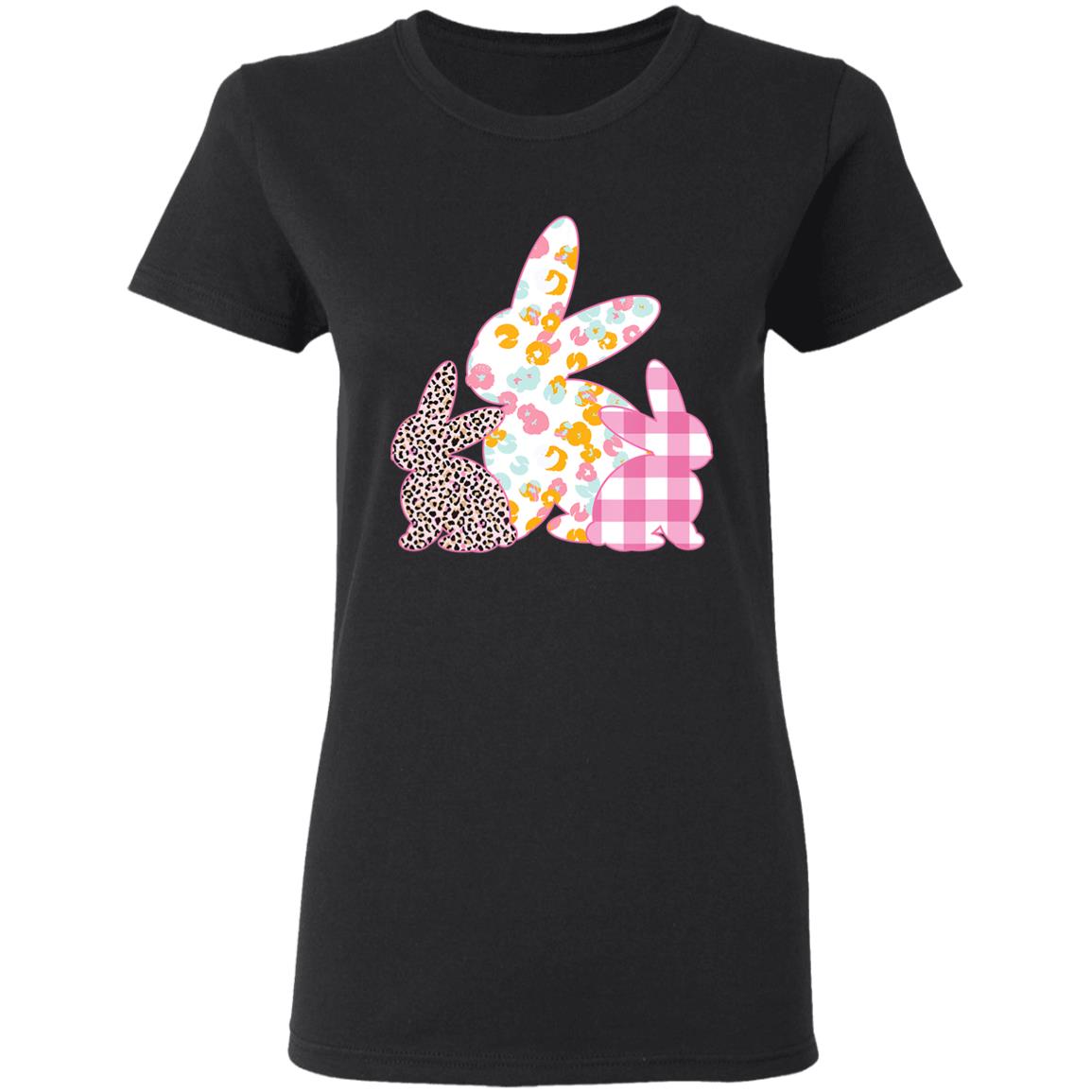 Easter s women girls easter bunny plaid leopard hoodie - Teechipus