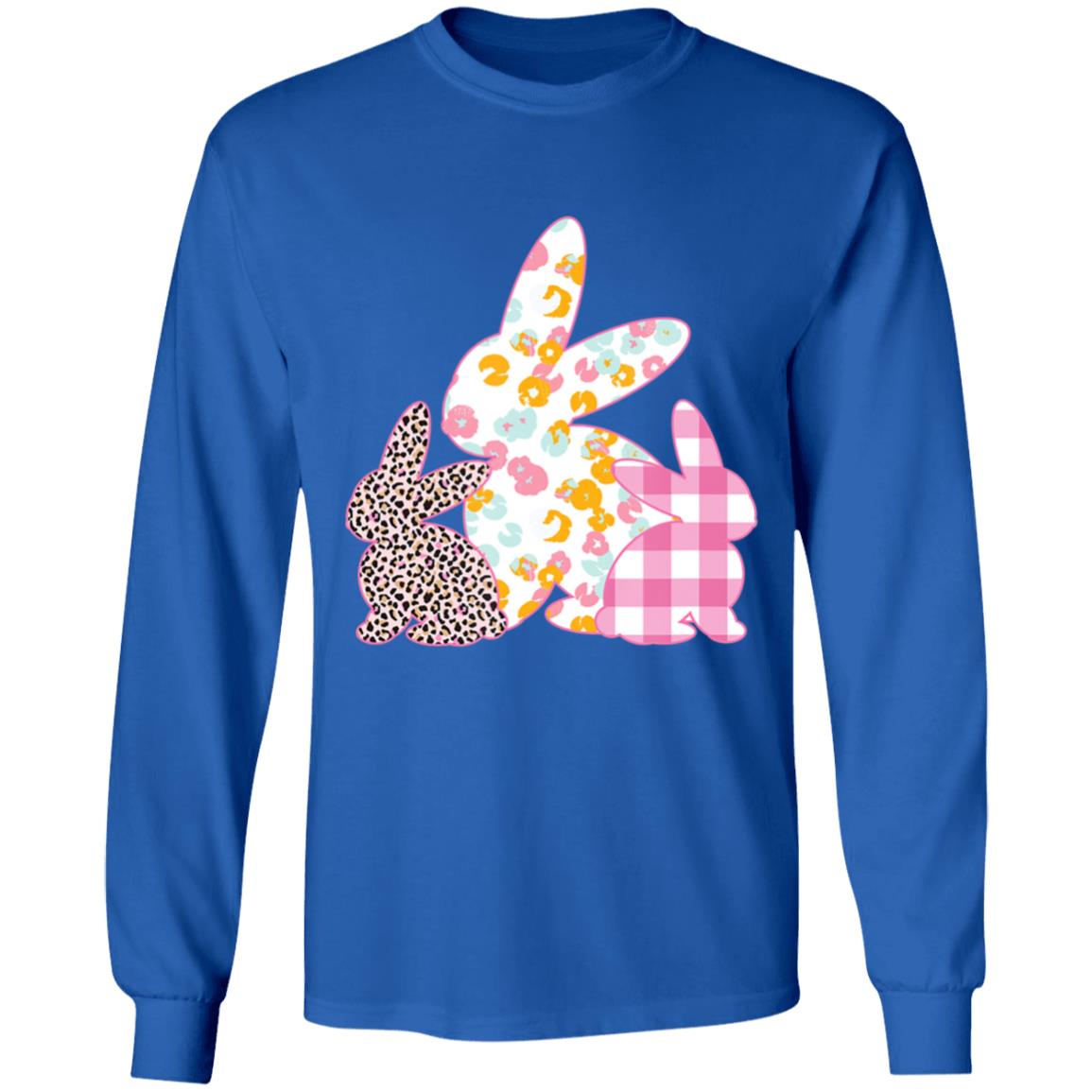 Easter s women girls easter bunny plaid leopard hoodie - Teechipus