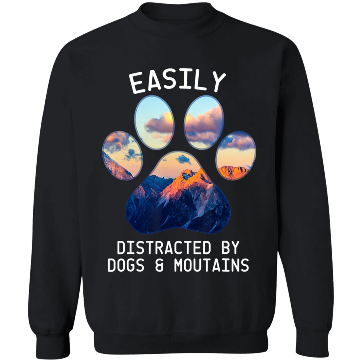 Easily distracted by dog and mountains camping lover t shirt - Teechipus