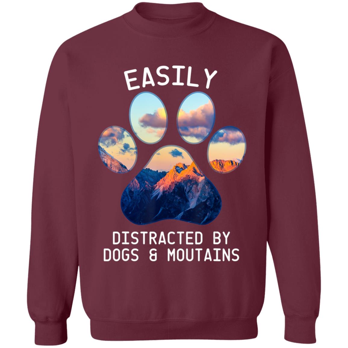 Easily distracted by dog and mountains camping lover t shirt - Teechipus