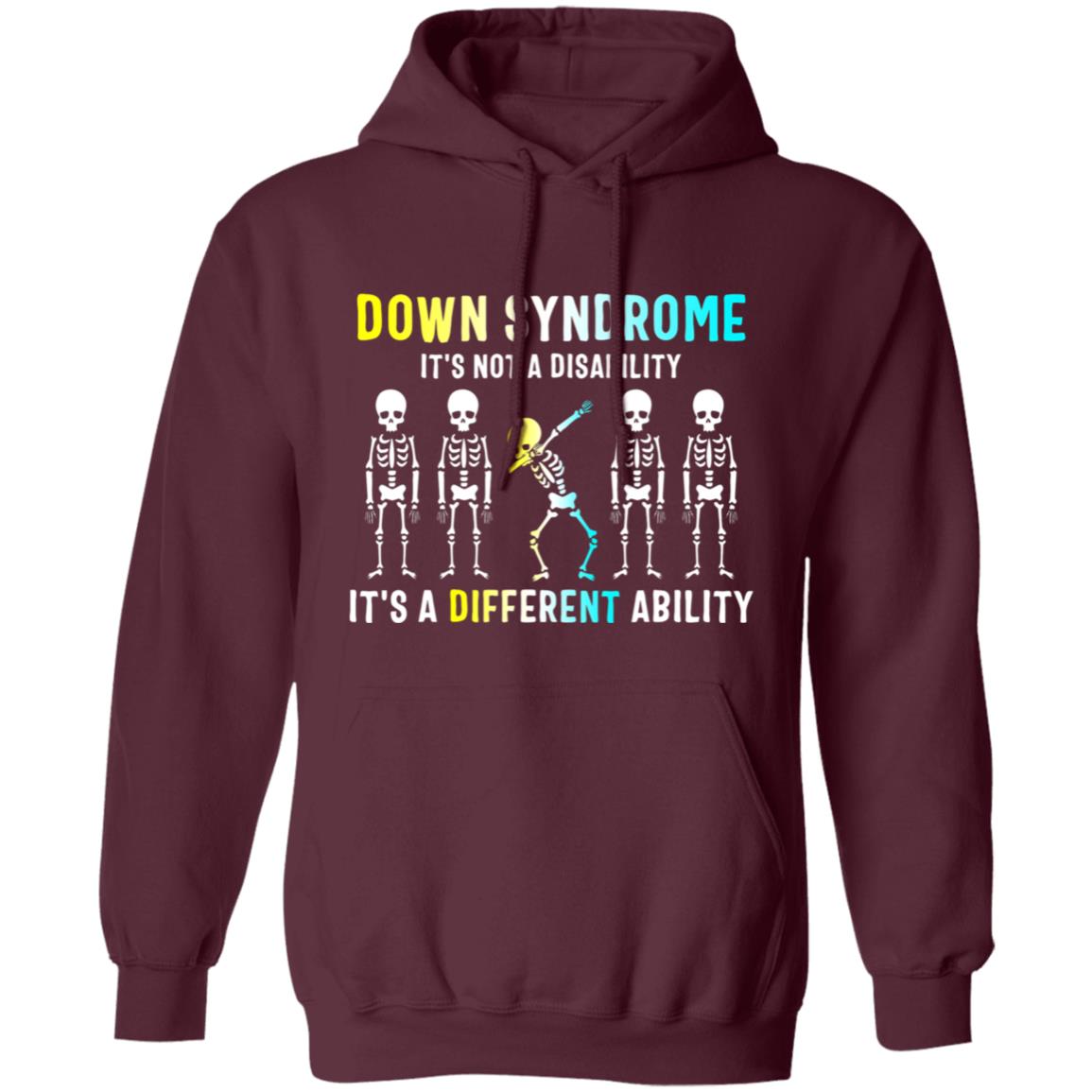 Down Syndrome Its Not A Disability Dabbing Skeleton Gift T-Shirt - Teechipus