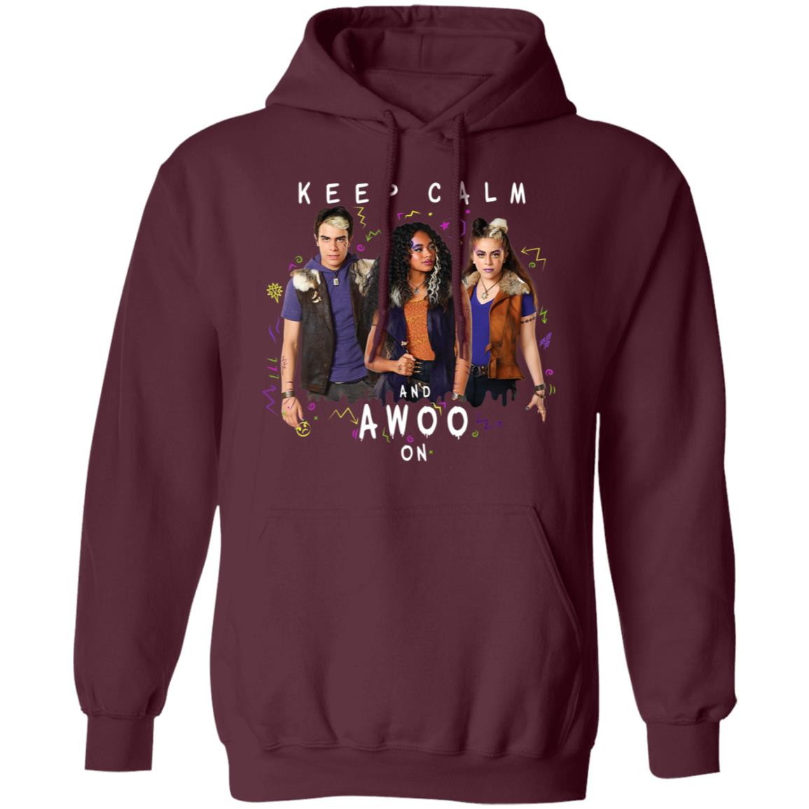 Disney channel zombies 2 keep calm and awoo on hoodie - Teechipus