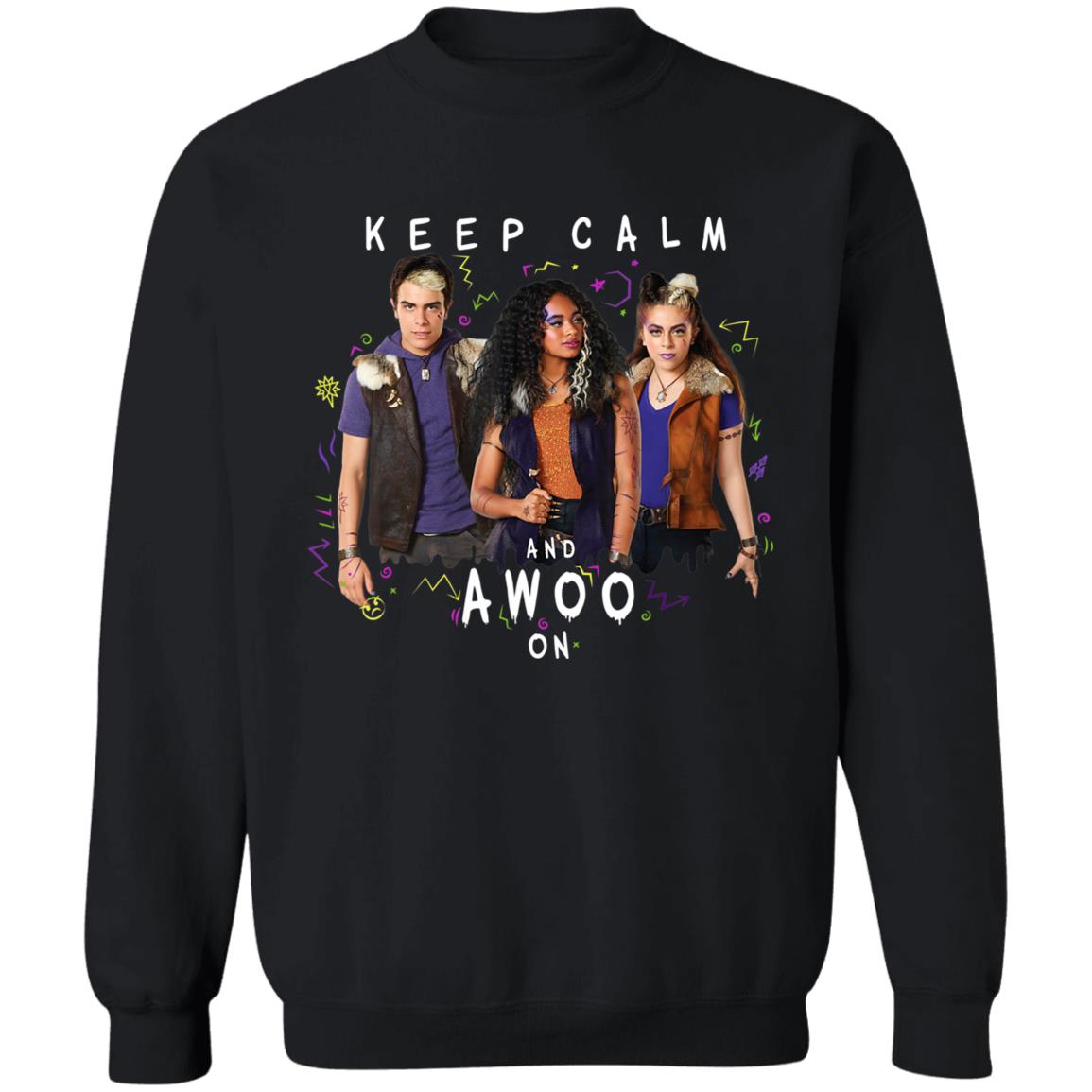 Disney channel zombies 2 keep calm and awoo on hoodie - Teechipus
