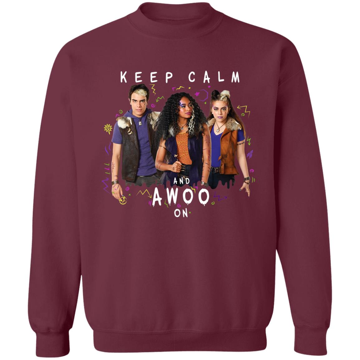 Disney channel zombies 2 keep calm and awoo on hoodie - Teechipus