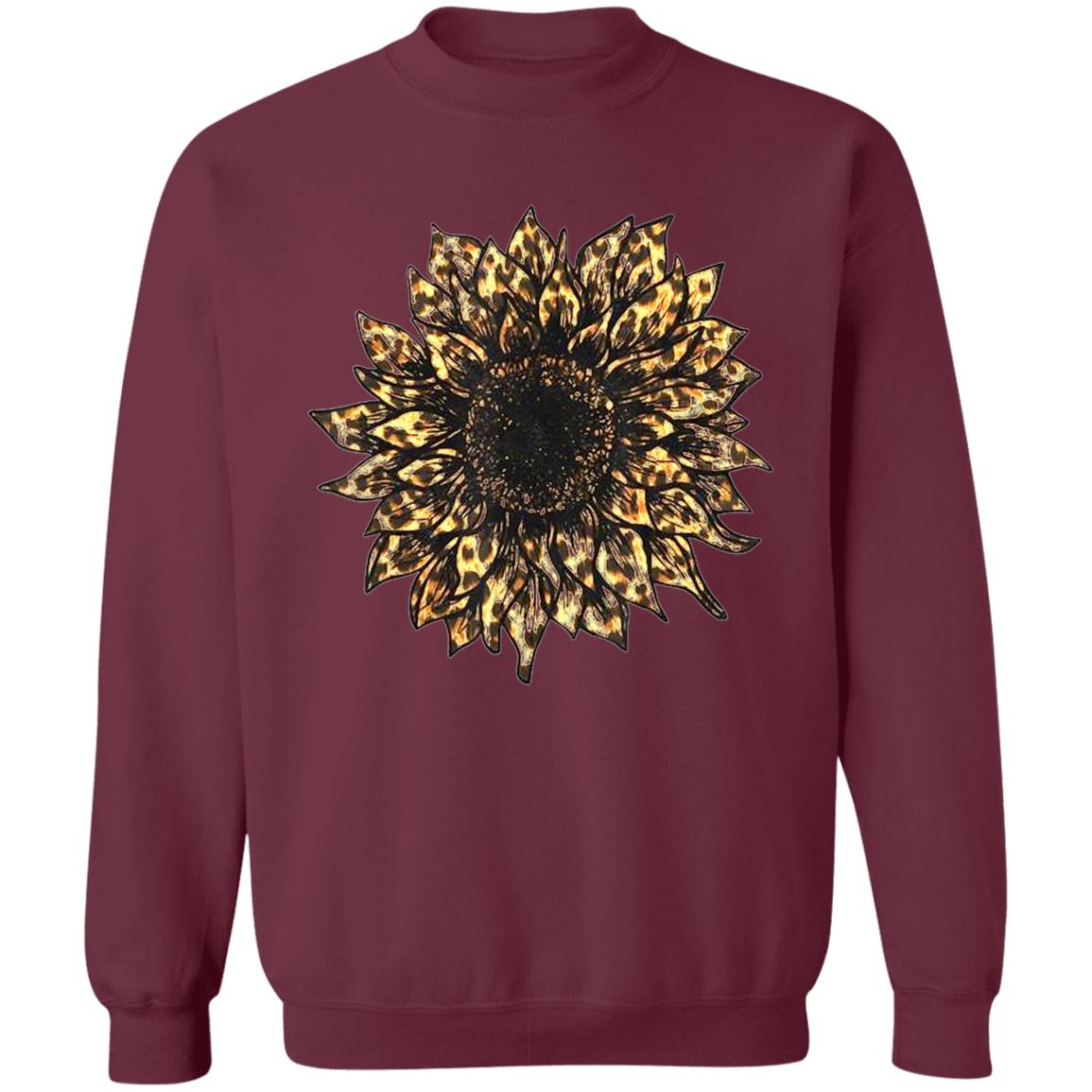 Cool Cheetah Leopard Print Sunflower Tshirt for Women Girls T-Shirt - Teechipus