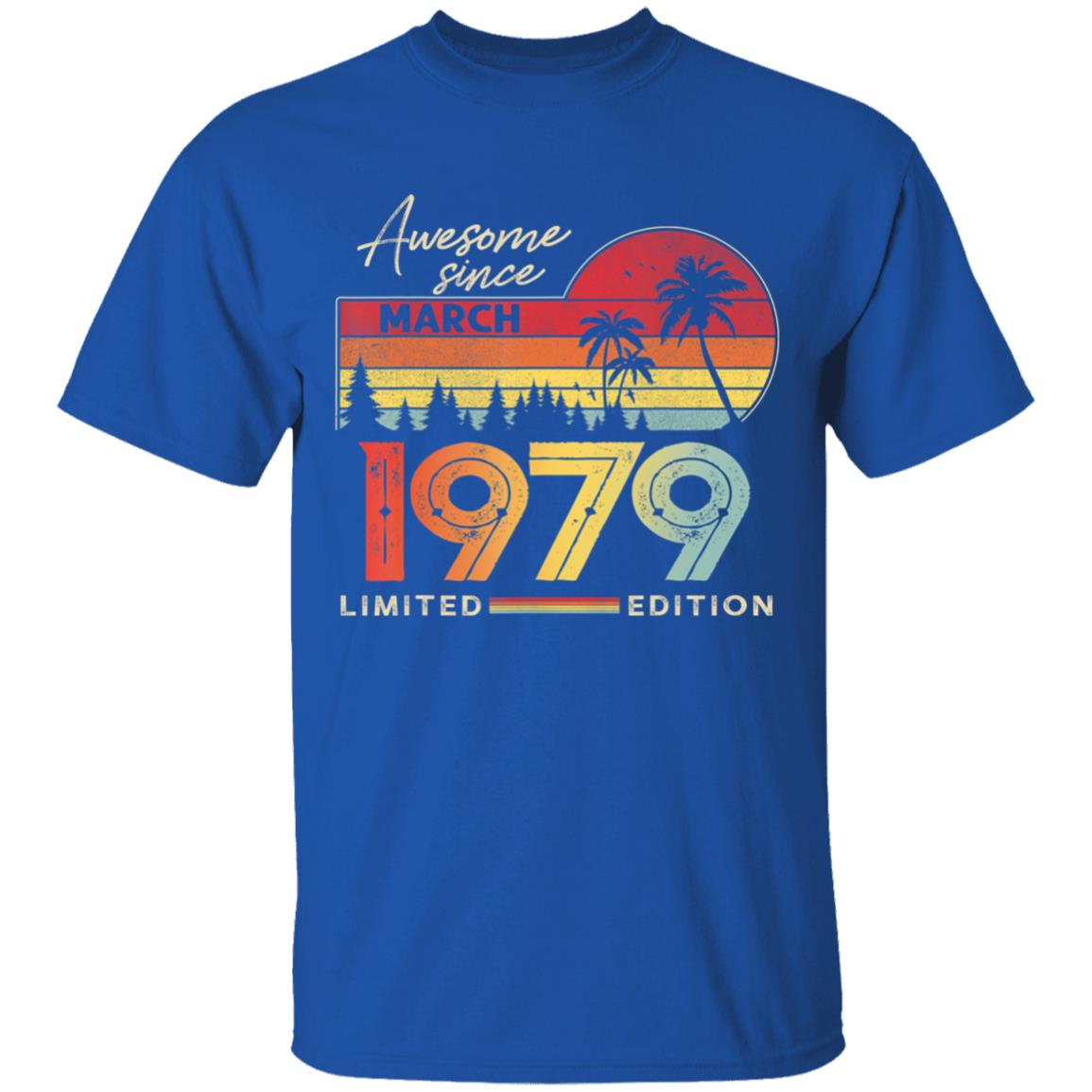 Awesome Since March 1979 Vintage Shirt 41 Yrs Old Bday Gift T-Shirt - Teechipus