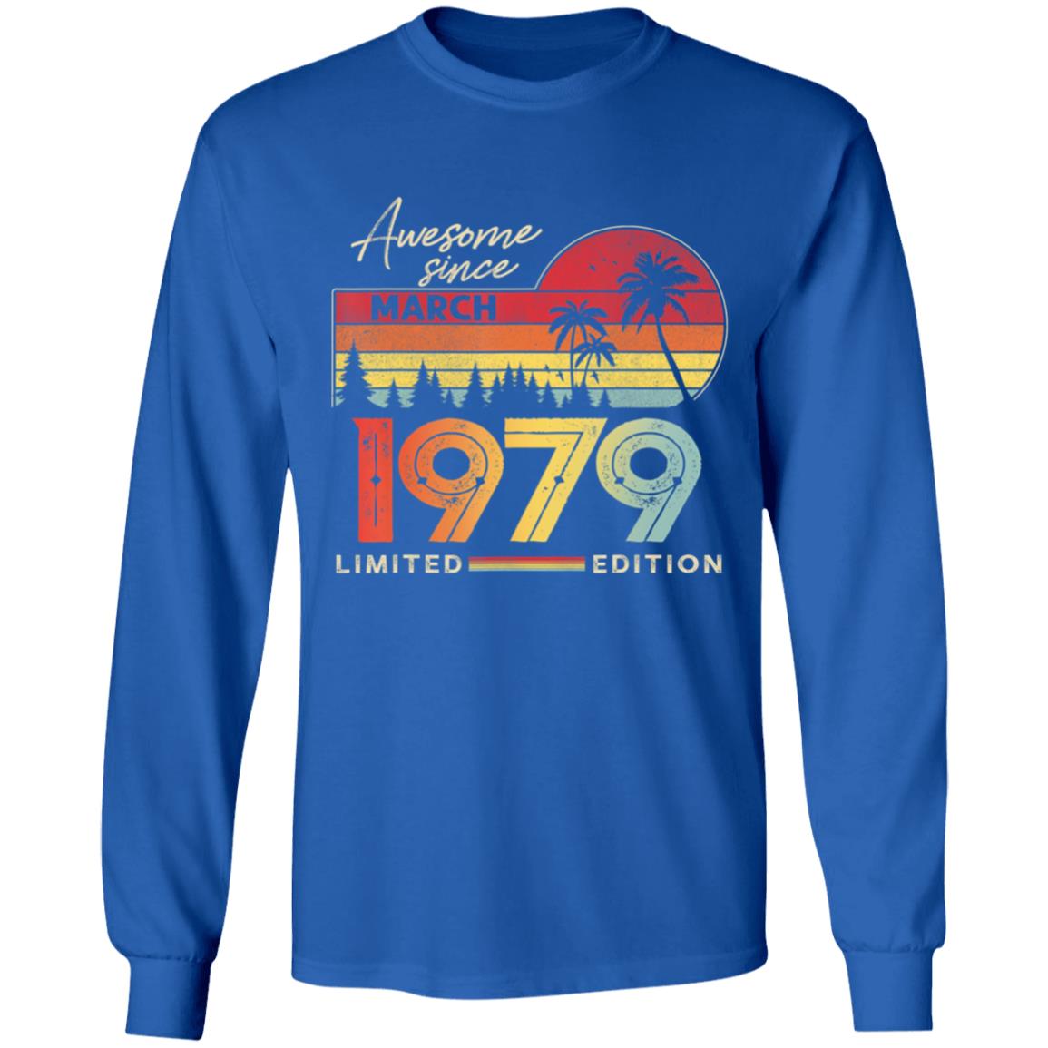 Awesome Since March 1979 Vintage Shirt 41 Yrs Old Bday Gift T-Shirt - Teechipus