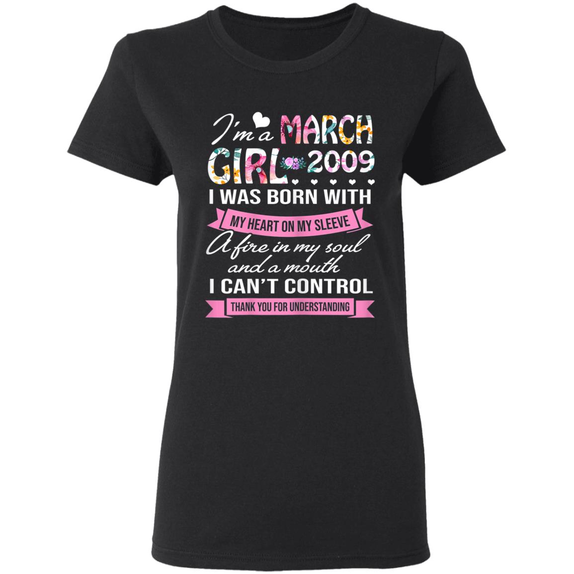 Awesome since 2009 11th birthday im a march girl 2009 t shirt - Teechipus