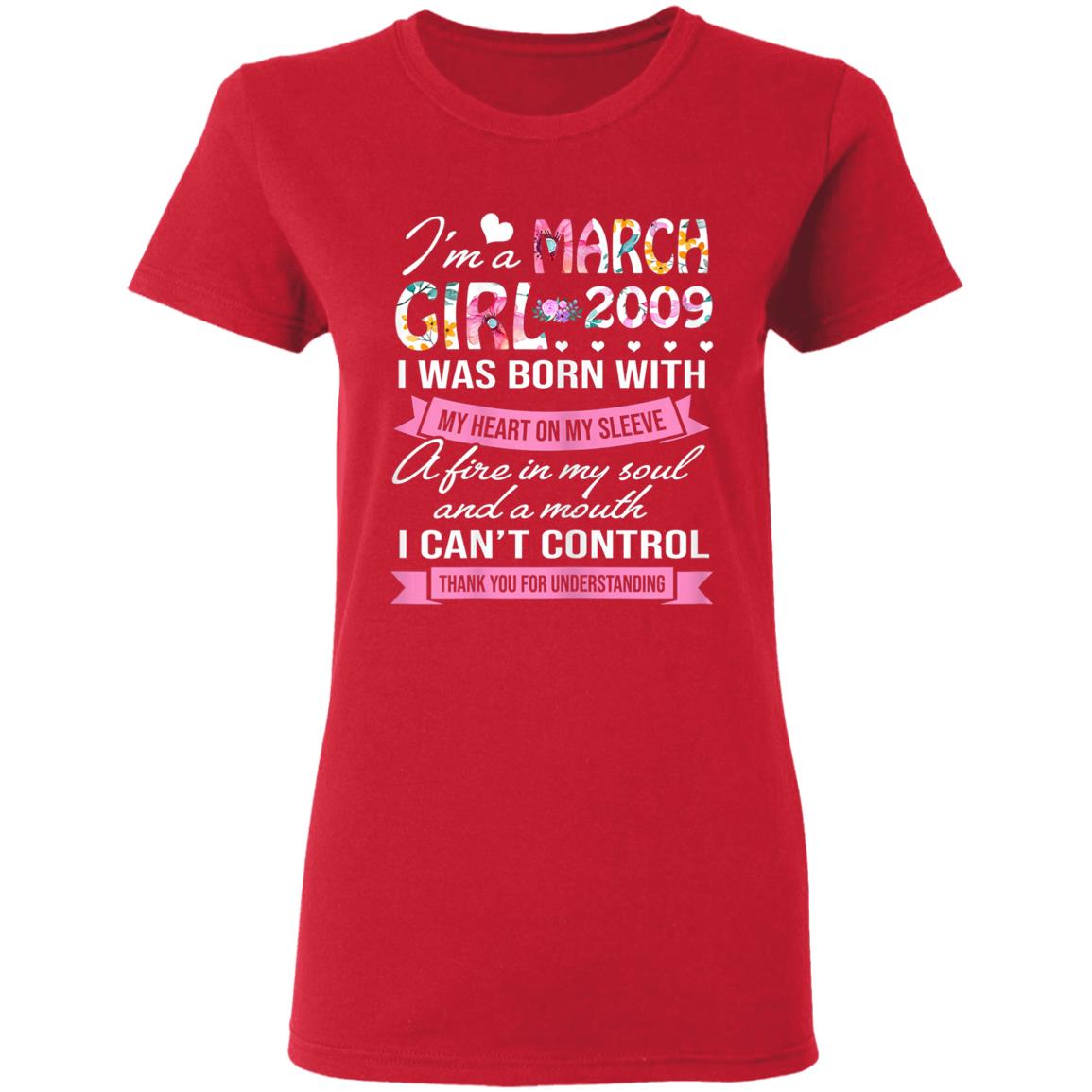 Awesome since 2009 11th birthday im a march girl 2009 t shirt - Teechipus