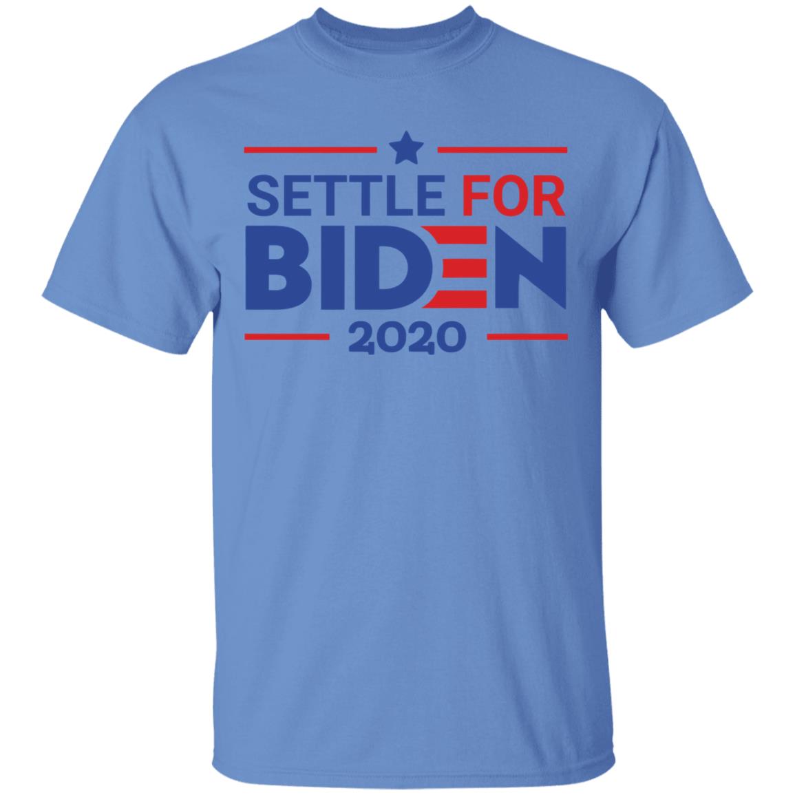 Settle For Biden T Shirt White Cothing plus size - Teechipus