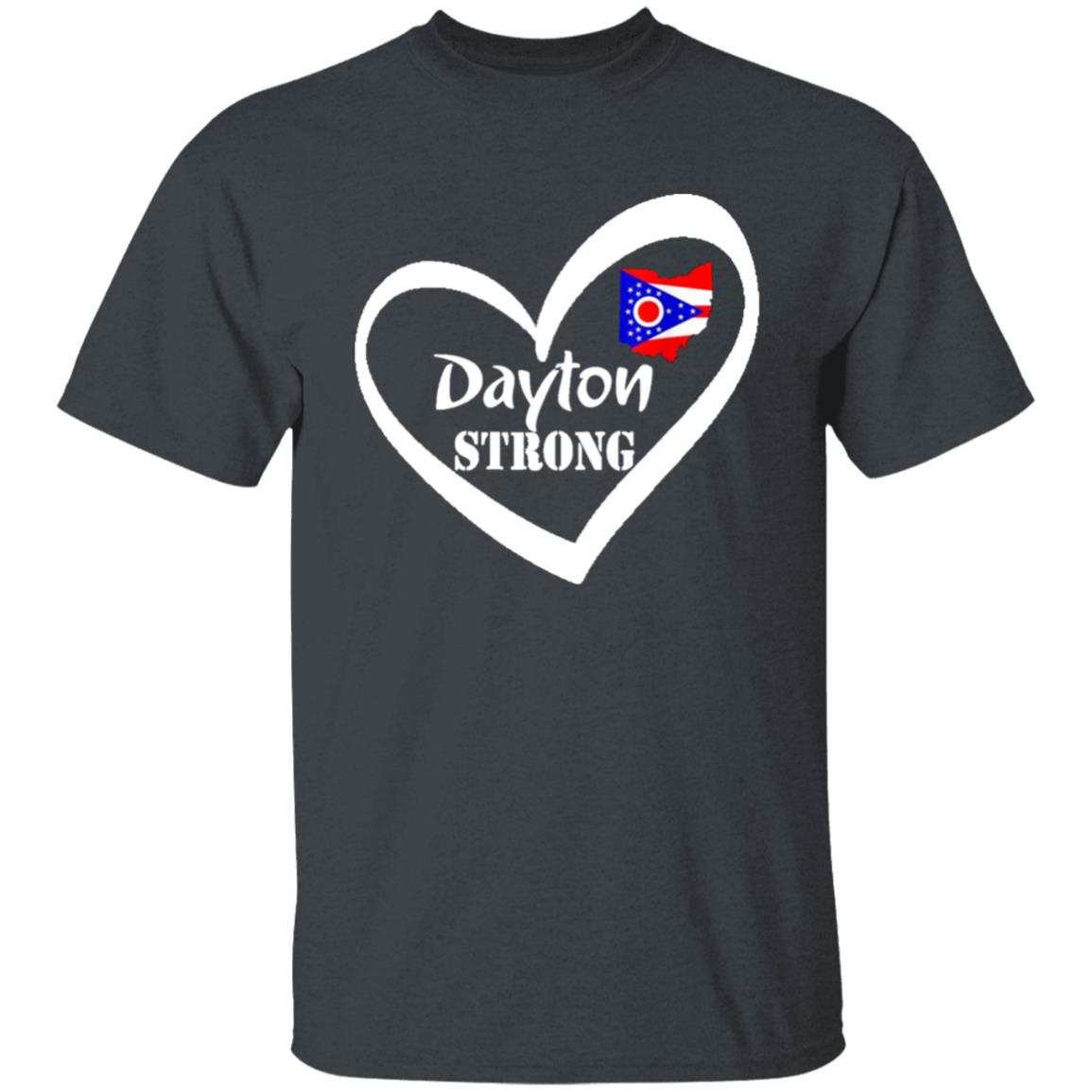 Ohio Dayton Strong Shirt Love Dayton Strong Ohio Heart Vintage shirt Black clothing plus size - Teechipus