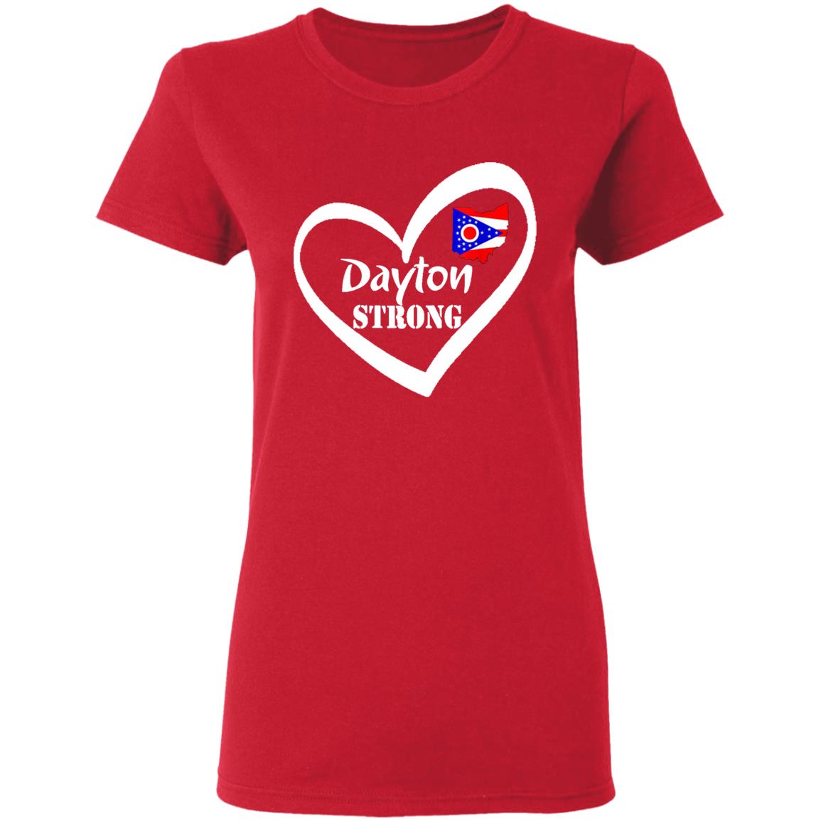 Ohio Dayton Strong Shirt Love Dayton Strong Ohio Heart Vintage shirt Black clothing plus size - Teechipus