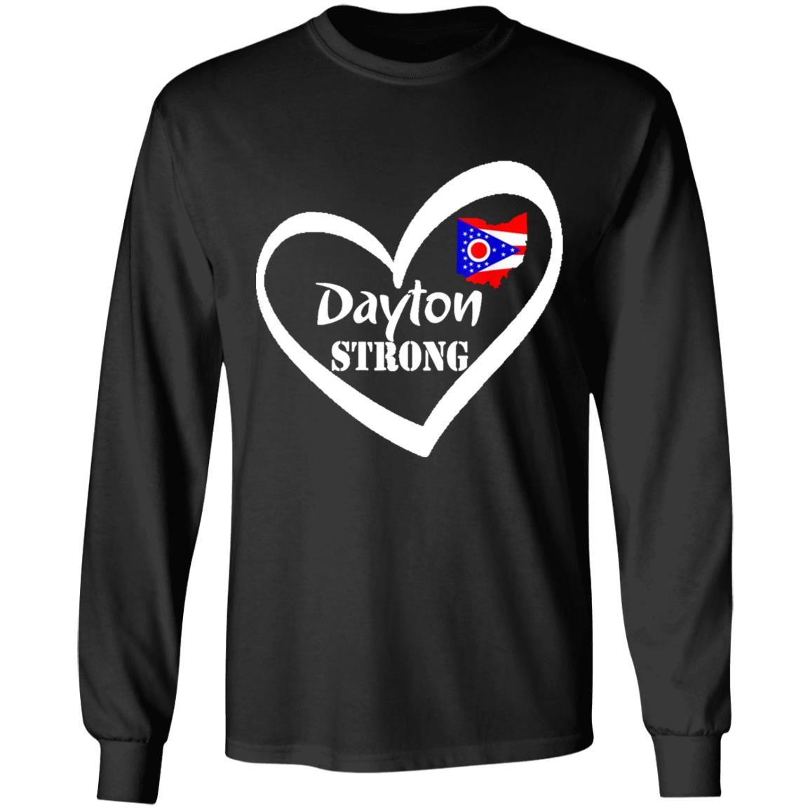 Ohio Dayton Strong Shirt Love Dayton Strong Ohio Heart Vintage shirt Black clothing plus size - Teechipus