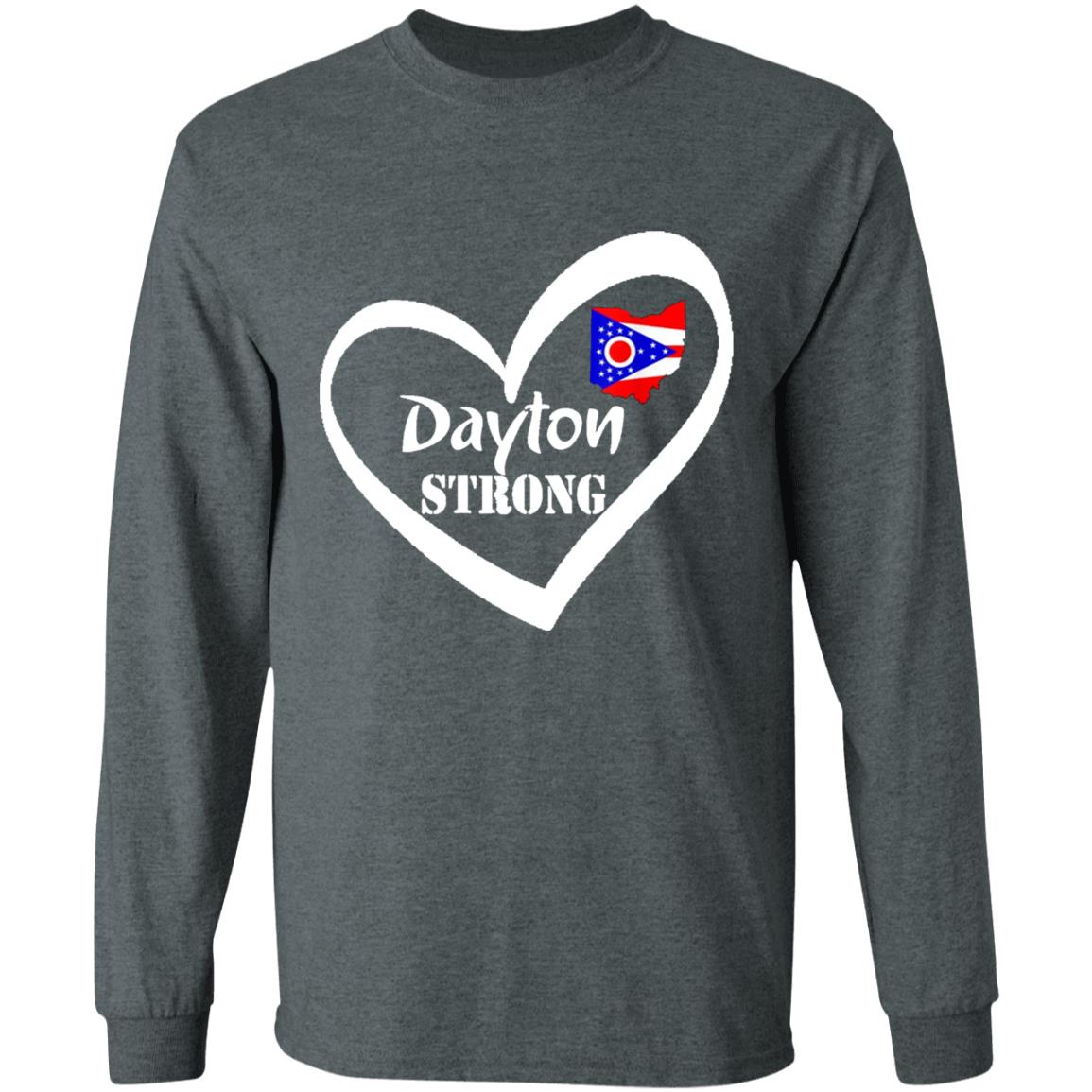 Ohio Dayton Strong Shirt Love Dayton Strong Ohio Heart Vintage shirt Black clothing plus size - Teechipus