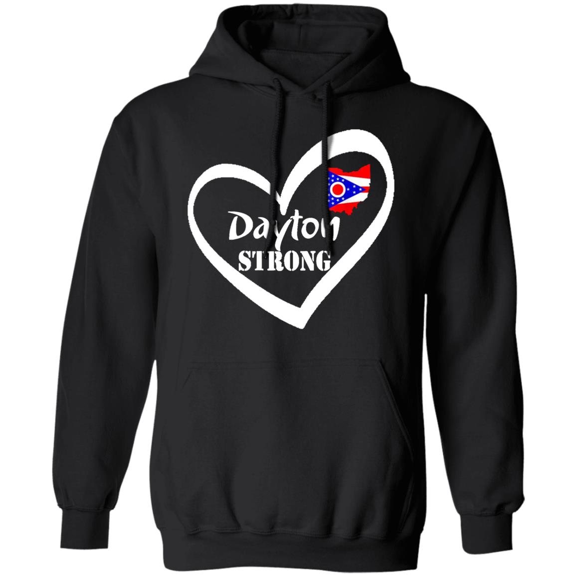 Ohio Dayton Strong Shirt Love Dayton Strong Ohio Heart Vintage shirt Black clothing plus size - Teechipus