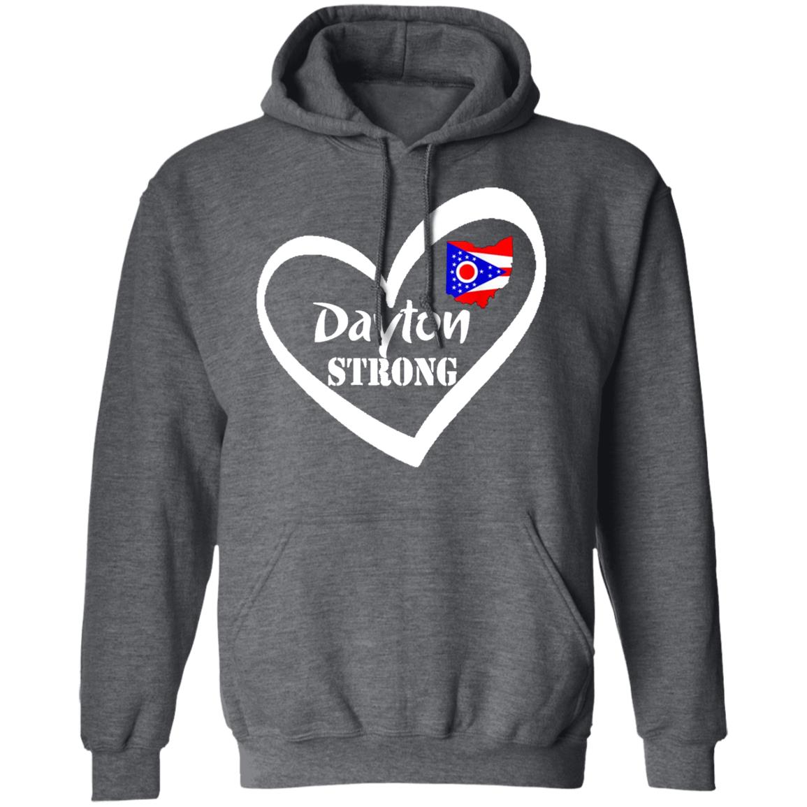 Ohio Dayton Strong Shirt Love Dayton Strong Ohio Heart Vintage shirt Black clothing plus size - Teechipus