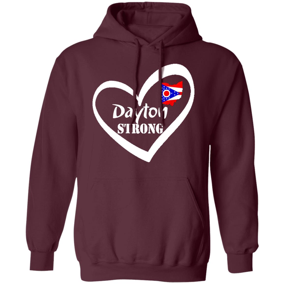 Ohio Dayton Strong Shirt Love Dayton Strong Ohio Heart Vintage shirt Black clothing plus size - Teechipus