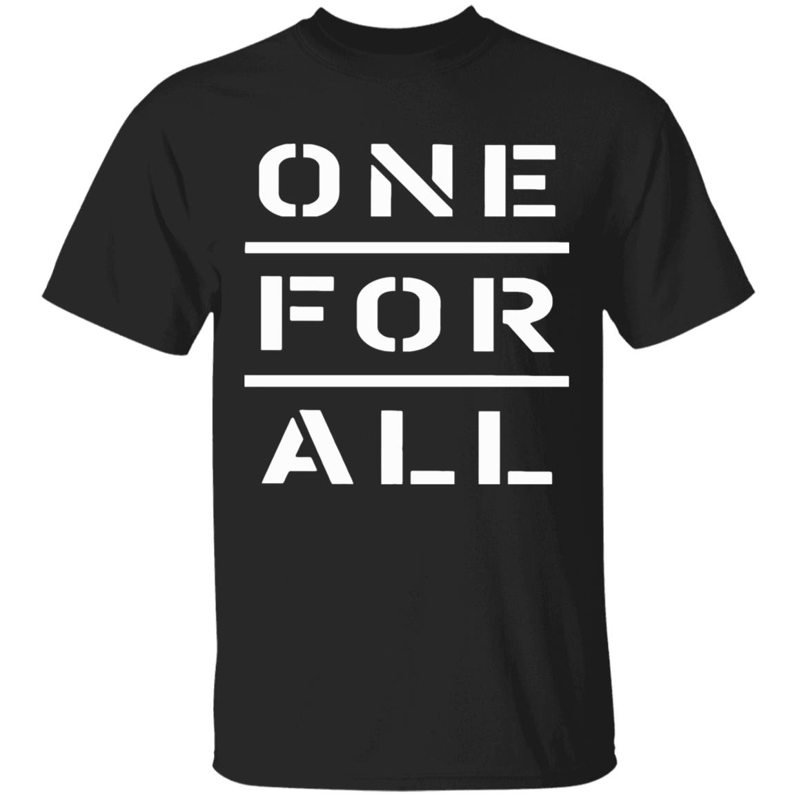 One for all T Shirt Black Cothing plus size - Teechipus
