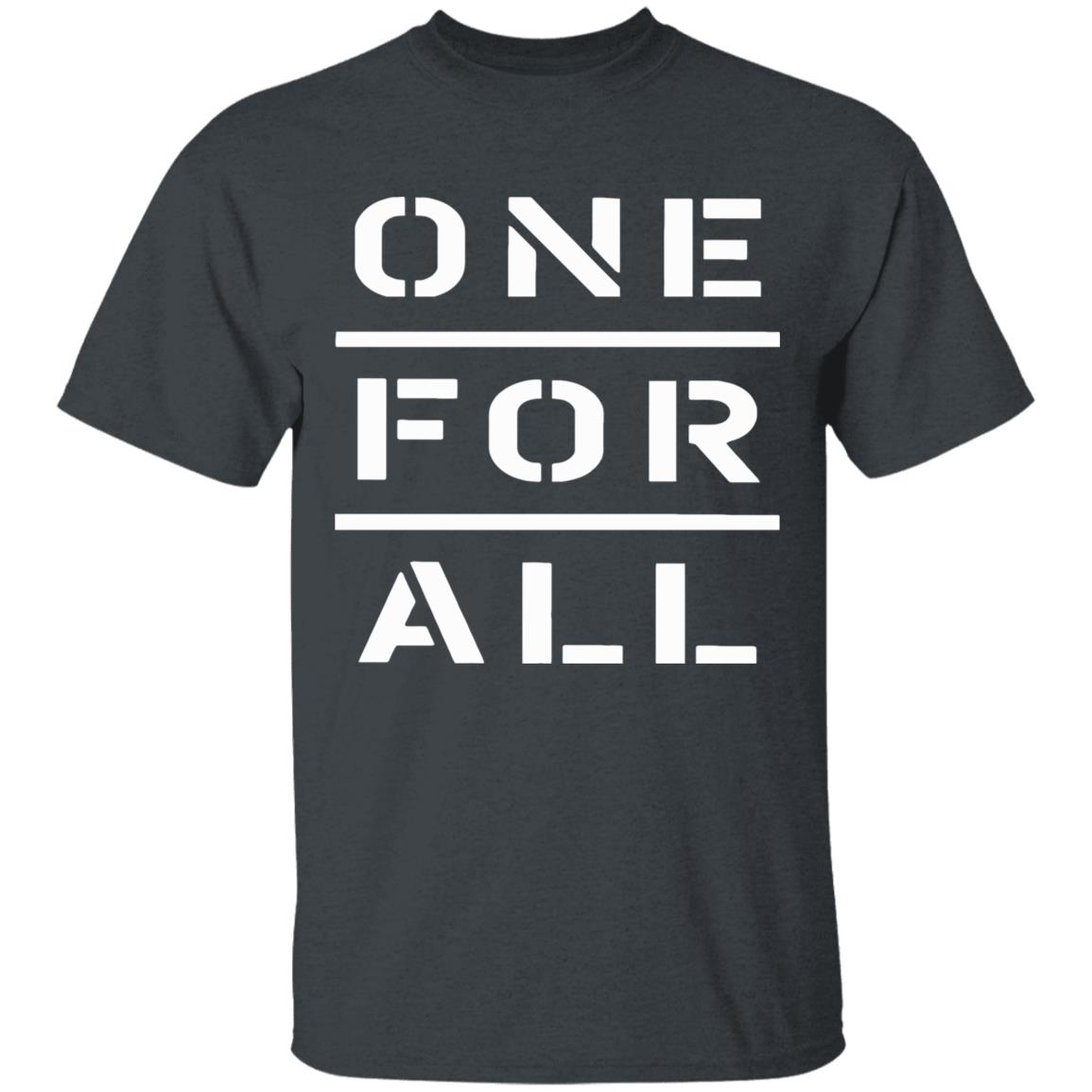 One for all T Shirt Black Cothing plus size - Teechipus
