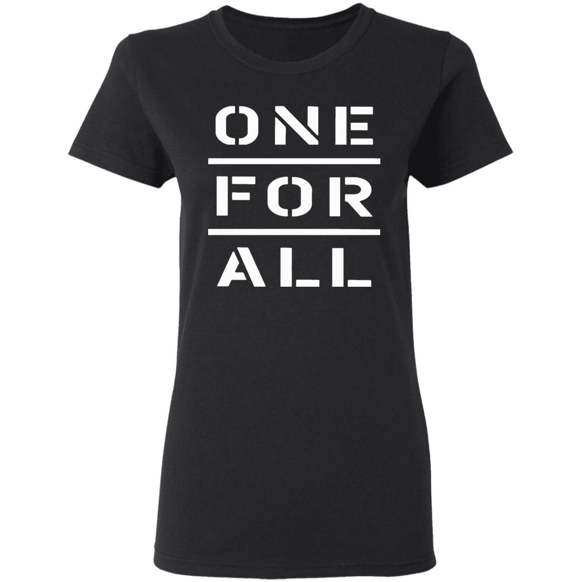 One for all T Shirt Black Cothing plus size - Teechipus