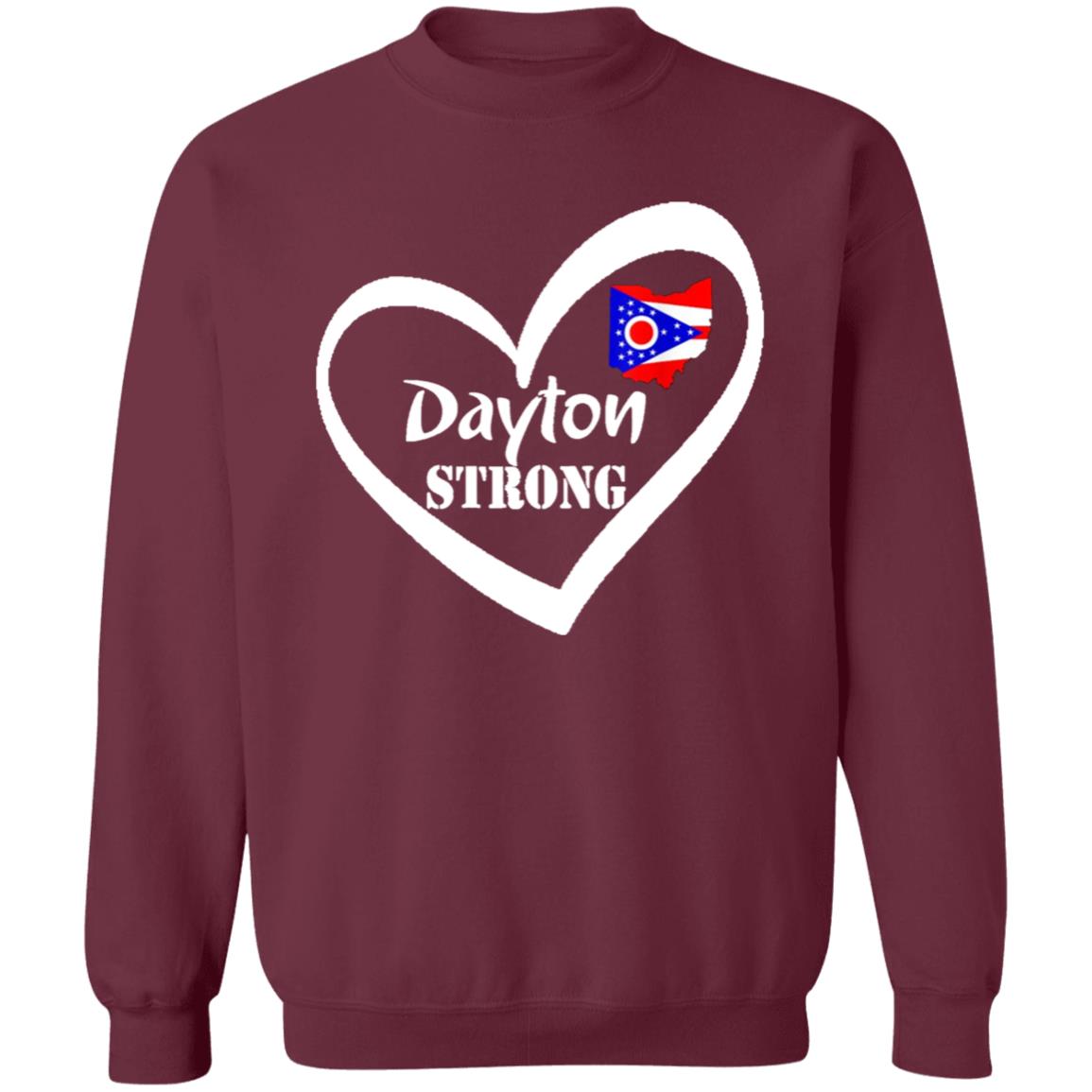 Ohio Dayton Strong Shirt Love Dayton Strong Ohio Heart Vintage shirt Black clothing plus size - Teechipus