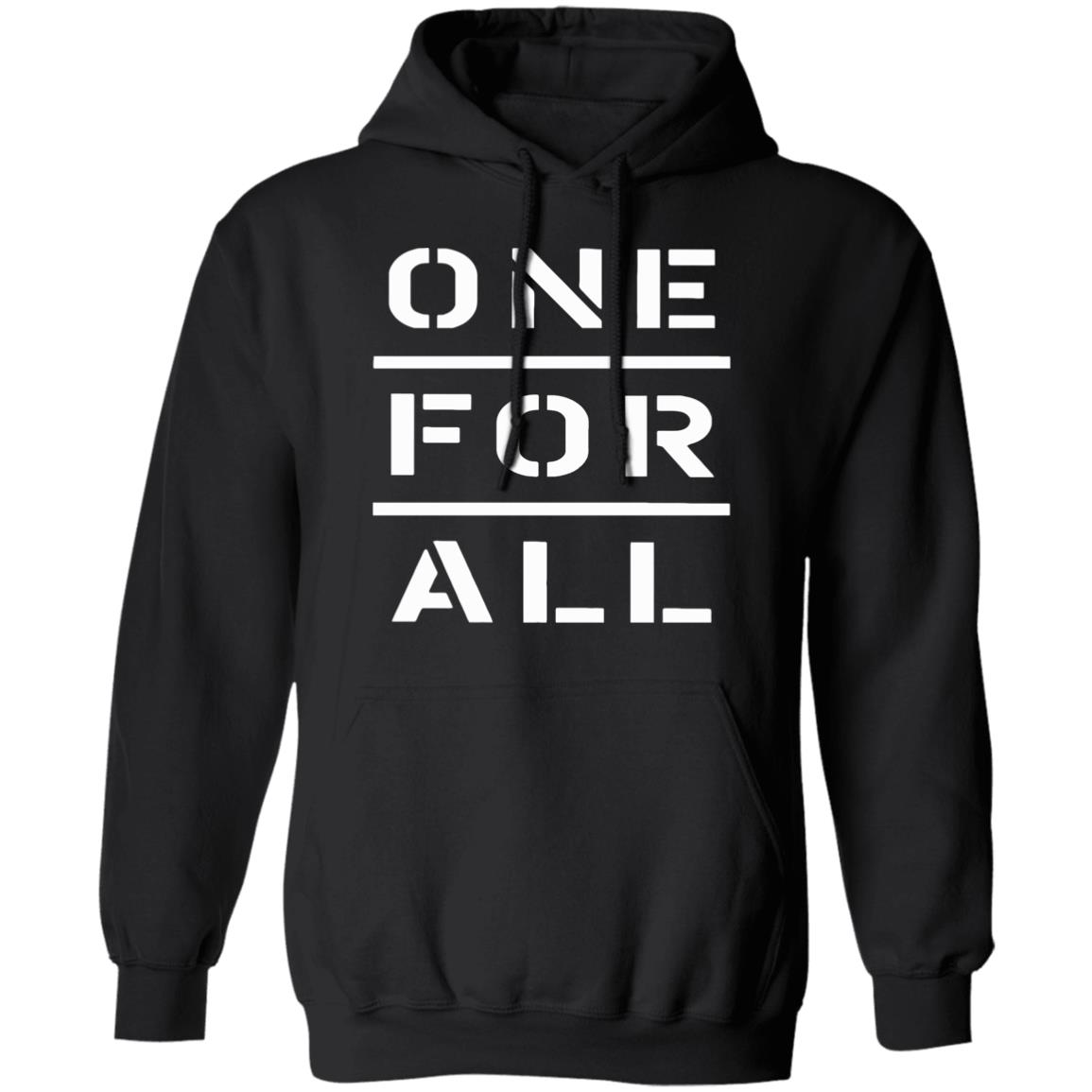 One for all T Shirt Black Cothing plus size - Teechipus