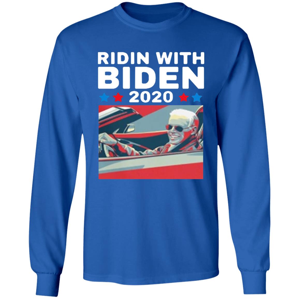 Ridin with BIDEN 2020 for President Art Vintage shirt - Teechipus