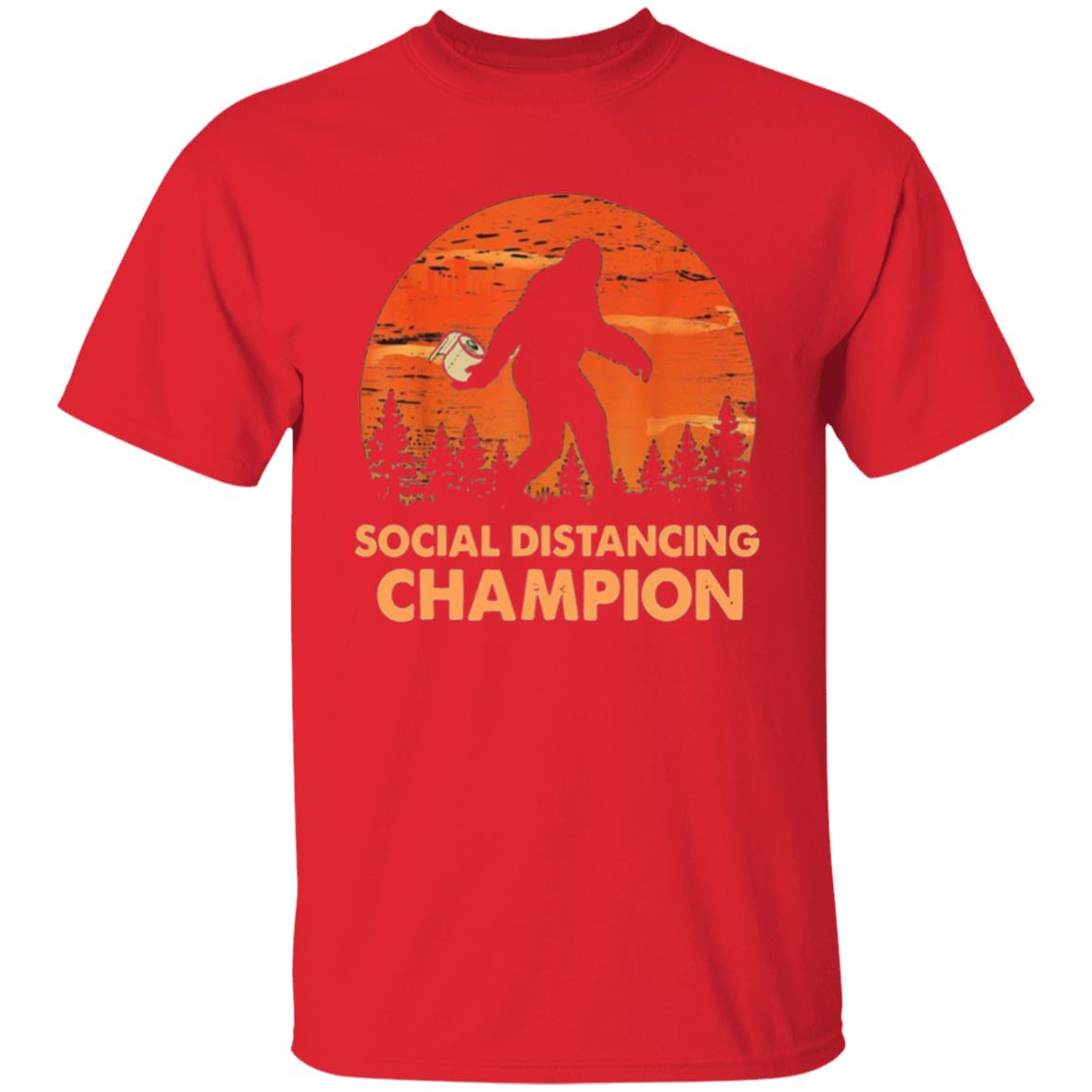 Bigfoot Toilet Paper Social Distancing Champion T Shirt - Teechipus
